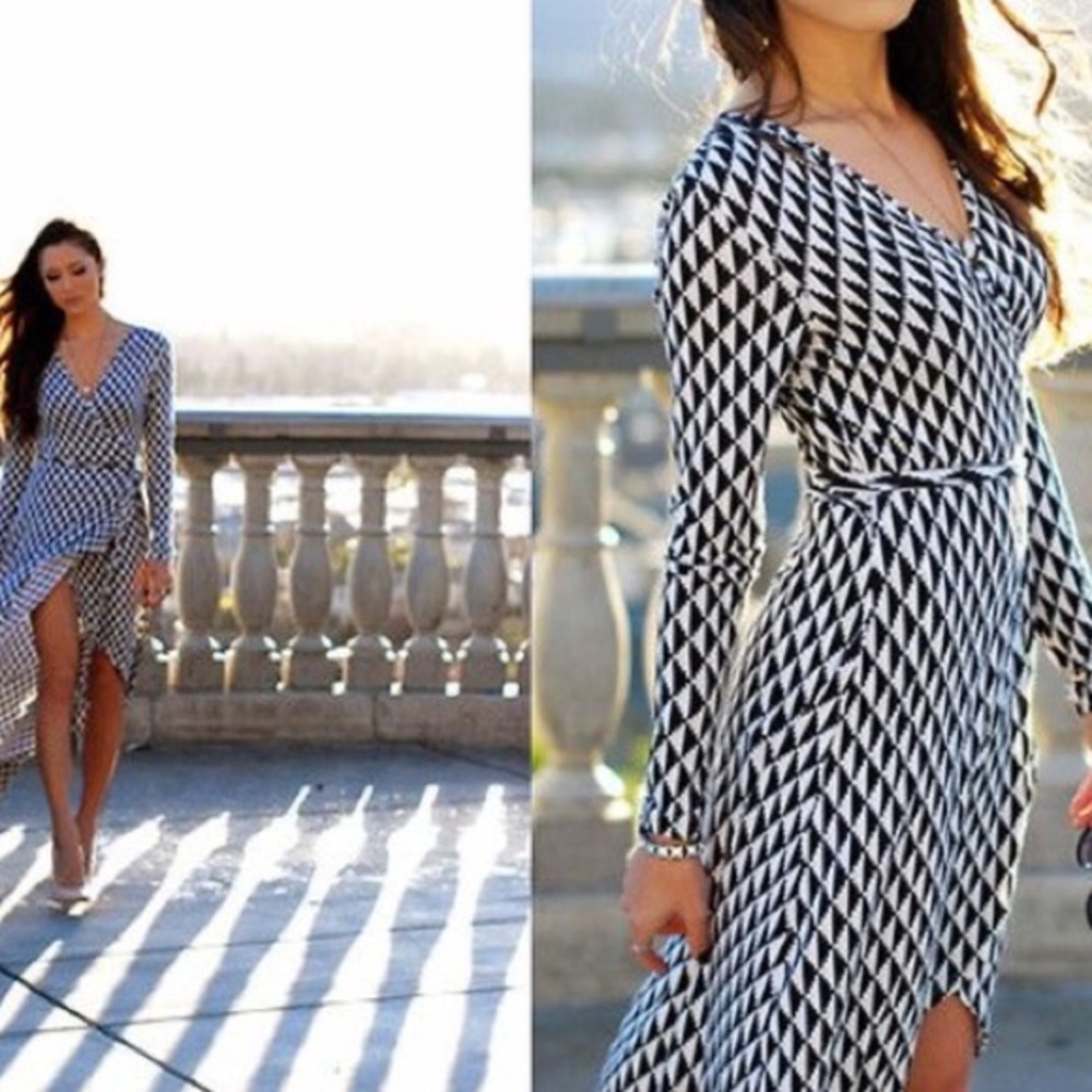 Tart Houndstooth Wrap Maxi- worn once